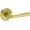 Gold, variant on Baldwin HDKINSRR044 Kingvale Non-Turning One-Sided Dummy Door Lever - Brass