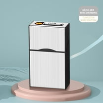 Rechargeable Aluminum Alloy Cigarette Case Lighter Holder for 20 Full Size Cigarettes USB Charging