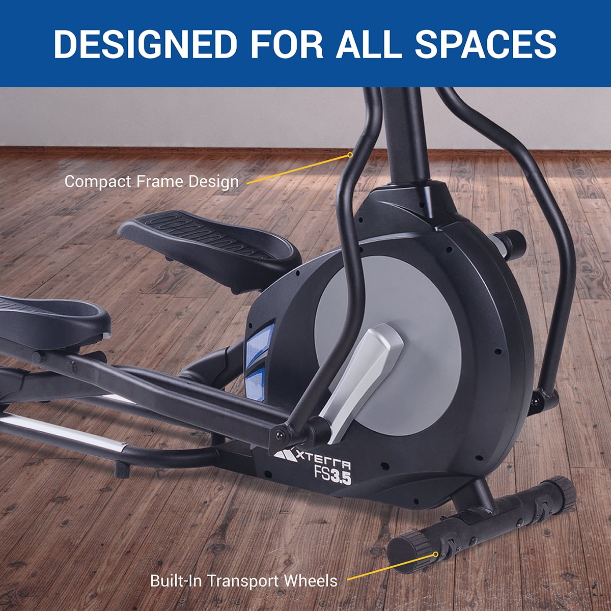 XTERRA Fitness FS3.5 Elliptical Machine with Dual Color LCD Display and Magnetic Resistance