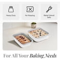 thumbnail image 3 of Gotham Steel 6 Pc Stackable Baking Pans Set Non Stick, 70% Space Saving Design, Nonstick Ceramic Bakeware Sets Non Toxic, with Baking Sheet Tray, Cake & Muffin Pans, Oven & Dishwasher Safe, White, 3 of 7