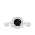 thumbnail image 4 of Rosec Jewels Vintage Style Black Onyx Engagement Ring for Women - AAA Quality - Real Black Onyx Diamond Ring - with Jewelry Box, 14K White Gold, US 7.50, 4 of 8