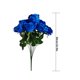 thumbnail image 3 of Wosthever Ramo de rosas artificiales de 10 cabezas, decoración de simulación, centro de de oficina en casa, rosa falsa Flores artificiales azul Wosthever HA7033-09B, 3 of 5