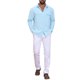 thumbnail image 2 of CAMISA TEXTURADA A CUADROS PARA HOMBRE INSPIRAR CHIC, CAMISA CASUAL DE MANGA LARGA CON BOLSILLO, TAMAÑO 3XL, AZUL CIELO, 2 of 6