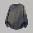 thumbnail image 2 of Japanese Casual Long Sleeve Placket Top for Everyday Wear Men T Shirt with Comfortable Fit and Minimalist Design Men's Loose Fit Shirts, 2 of 5