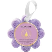 SPONGELLÉ Wild Flower Body Wash Infused Buffer Soap Sponge Body Scrubber, French Lavender, 3 oz