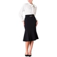 thumbnail image 2 of INSPIRAR CHIC Blusa Formal de Manga Larga con Lazo para Mujeres S Blanca, 2 of 5