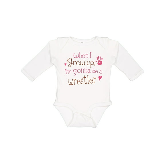 Inktastic Wrestling Future Wrestler Girls Boys or Girls Long Sleeve Baby Bodysuit
