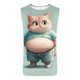 thumbnail image 3 of Camisas de Suéter para Hombre Moda Casual Hawaii Impresión sin Mangas Cuello Redondo Tanque Deportivo, Poliéster, 3 of 7