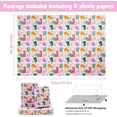 thumbnail image 2 of Pink Dinosaur Wrapping Paper for Girl Kids Boys, 6 Sheets Pink Dino Jurassic Birthday Gift Wrap Paper, 20 x 30 inch Per Sheet Gift Paper for Birthday, Baby Shower, Kindergarten Newborn, 2 of 7