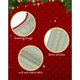 thumbnail image 6 of Boho Sage Green Stripes Christmas Tree Skirt 48 Inches Large Christmas Skirt Tree, Modern Bohemian Art Texture Tree Skirt Christmas Decorations for Fireplace Party Holidays Indoor Outdoor, 6 of 7