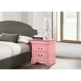 thumbnail image 5 of Louis Philippe 2-Drawer Pink Nightstand (24"H x 21"W x 16"D), 5 of 5