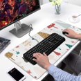 thumbnail image 2 of Long Mouse Pads for Desk,White Christmas Tree Pattern Desk Mats on Top Of Desks, Desk Mouse Pad Extra Large with 3mm Non-Slip Base and Stitched Edge for Gaming,Office,Work,Home 31.5x15.7in, 2 of 5