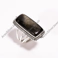 thumbnail image 5 of Golden Sheen Obsidian Gemstone 925 Sterling Silver Statement Ring Wedding Gift Jewelry, 5 of 5