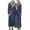 Navy, variant on Couples Winter Lengthened Spliced Bathrobe - Long Sleeve Warm Homewear, Navy Blue, XXXL