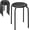 Black, variant on Sunshen 6 Pack Stackable Stool, No Assembly 17.5" Stacking School Chair w/Metal Frame & Plastic Seat, Backless Round Nesting Stools, Flexible Seating for Children's Table, Classroom, School (Black)