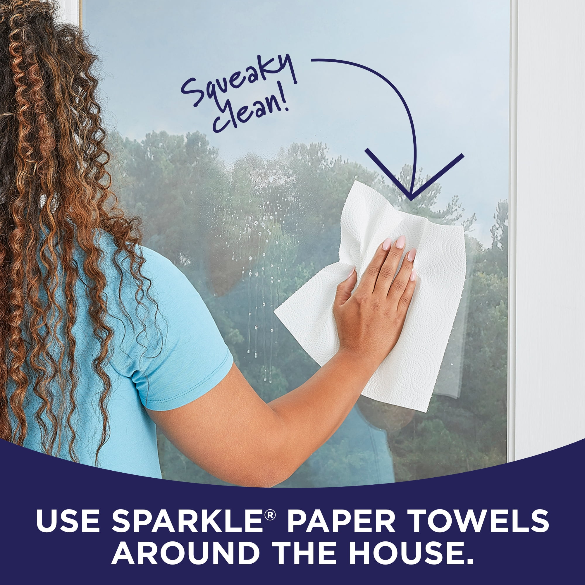 Sparkle Pick-A-Size Paper Towels, White, 6 Triple Rolls