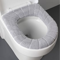 Toilet Seat Riser Pads Household Fours Seasons Toilet Seat Thickened With Handle Winter Toilet Ring Washable Sets Wear Knitted Toilet Seat