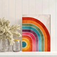 thumbnail image 2 of Qisvanset Retro Rainbow Arch Geometric Canvas Print 12x16 Inch Nursery Art, 2 of 8