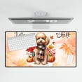 thumbnail image 4 of Hello Fall Poodle Scarf Welcome Autumn with Leaves Pumpkins Desk Mat Full Keyboard Mouse Pad Poodles Dog Lover Gifts Idea Large Mousepad - 00011, 4 of 5