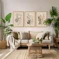 thumbnail image 4 of Hieng Botanical Flower Canvas Wall Art Set Of 3, Modern Nature Wildflower Wall Decor, Rustic Floral Wall Painting, Vintage Flowers Art Prints For Bedroom Living Room Office Decor (12X16 Inch), 4 of 5