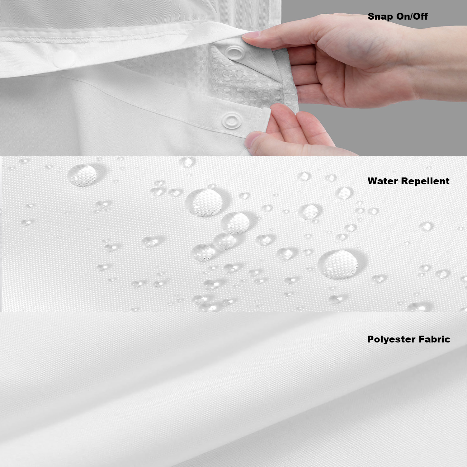 DawnJoanHD Waffle Weave Shower Curtain, 72x75" photo 6