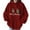 Red, variant on Fesfesfes Ugly Xmas Sweater Women Casual Printed Pullover O-Neck Long-Sleeved Sweater