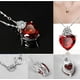 thumbnail image 5 of Collar de reina de corazones Cadena de plata de ley 925 Juguete de corazón rojo, 5 of 5