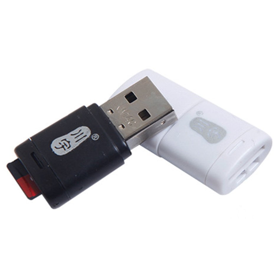 Greatangle C286 Lector de Tarjetas para teléfonos móviles TF Mini Lector de Tarjetas Micro SD Lector de Tarjetas USB dedicado Portátil Durable Blanco