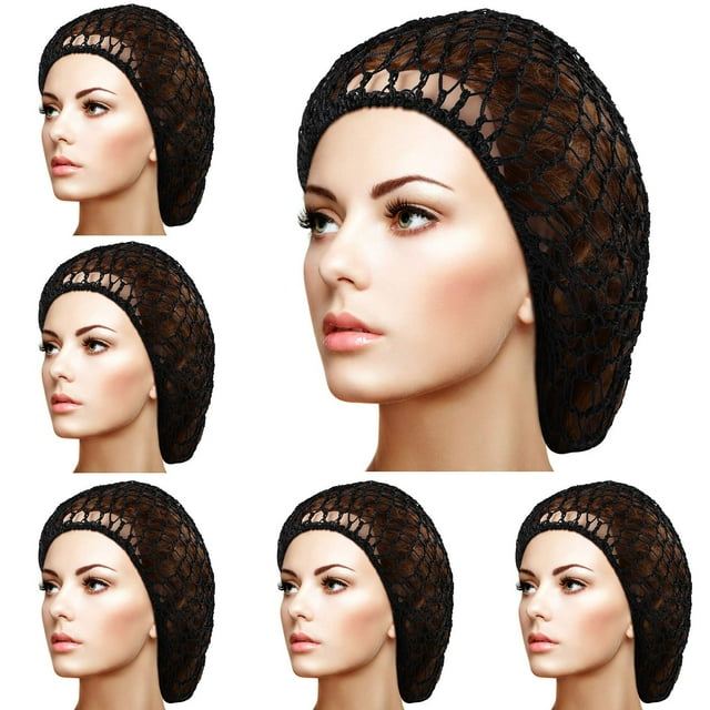 Hair Net Geyoga para mujer, tejido de rayón, para dormir, color negro