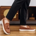 thumbnail image 4 of Wdhugt Comfortable Mens Loafers Slip-On Low Top Tassel Casual Soft Soled Shoes Size 8 Us Pu 10.24In Foot Length, 4 of 9