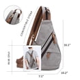 thumbnail image 2 of Mochila bandolera pequeña de lona tipo bandolera Sling Bag KL928, impermeable, 2 of 6