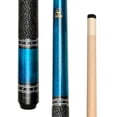 thumbnail image 1 of ASKA Blue 42" Short Pool Cue – 13.5oz Canadian Maple, Black Irish Linen Wrap, 2-Piece, 1 of 5