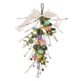 thumbnail image 2 of Guirnalda de Pascua artificial para puerta de entrada con huevo de Pascua y margaritas, decoración floral para chimenea, hogar, boda., 2 of 9