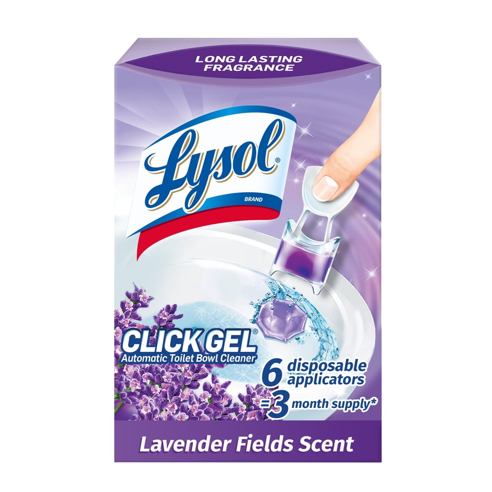 Lysol Click Gel Automatic Toilet Bowl Cleaner, Lavender Scent, 6ct