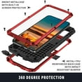 thumbnail image 2 of Nalacover Case for Samsung Galaxy S23 with Hidden Kickstand Tempered Glass Screen Protector Hang Rope Cover, Hybrid Rugged PC Soft Silicone Metal Frame Shockproof Protective Case,Red, 2 of 8