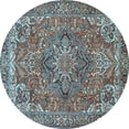 thumbnail image 1 of Ahgly Company Indoor Round Persian Light Blue Traditional Area Rugs, 3' Round, 1 of 4
