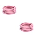 thumbnail image 4 of Minnieouse 10 piezas de lazos para el cabello de estilo Simple de alta elasticidad soporte protector de cola de caballo sin costuras para niñas y Rosa 2Conjunto, 4 of 6