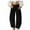 Black, variant on Women's Wide Leg Jeans Casual High Waisted Straight Stretch Denim Pants with Pockets Y2K Womens Carpenter Jeans Denim Cargo Pants Black XL