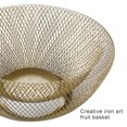 thumbnail image 2 of DESTYER Double-Layer Mesh Fruit Basket Metal Fast Food Bowl Kitchen Dining Table Rack Gold, 2 of 8