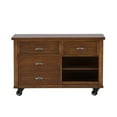 thumbnail image 4 of Arlington House Medium Brown Complete 2 Piece Desk, 4 of 6