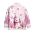 thumbnail image 5 of Chaqlin Pink Snowman Zipper Sweatshirt for Kids Girls Half Zip Up Pullover Lightweight Comfy Casual Long Sleeve Fall Winter Top Size 5-6, 5 of 7