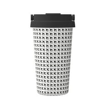 Logiee Airplane Print Stainless Steel Coffee Tumbler, Travel Coffee Mug, Insulated Coffee Mug with Lid, Spill Proof Coffee Cup, Portable Thermal Mug