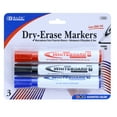 thumbnail image 1 of Bangkit USA Corporation 1250 BAZIC Assorted Color Chisel Tip Dry-Erase Markers (3/Pack), 1 of 1