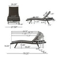 thumbnail image 3 of Noble House Wicker Outdoor Chaise Lounge - Brown, 3 of 9