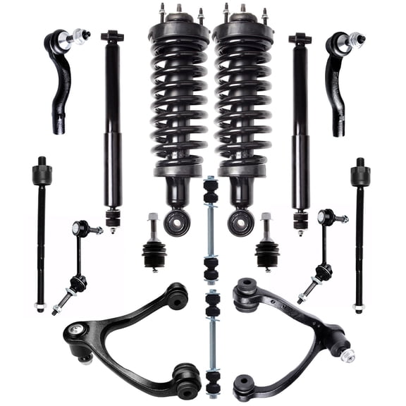 ECCPP 16PCS Ball Joint,Complete Struts Assembly,Control Arm and Ball Joint Assembly,Shock absorber,Stabilizer Bar Link Kit,Tie Rod End for Ford Crown Victoria 2003-2011