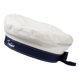thumbnail image 5 of Boina de malla tejida para marinero, gorra de marinero azul marino, disfraz, color blanco, 56-58 cm, 5 of 6