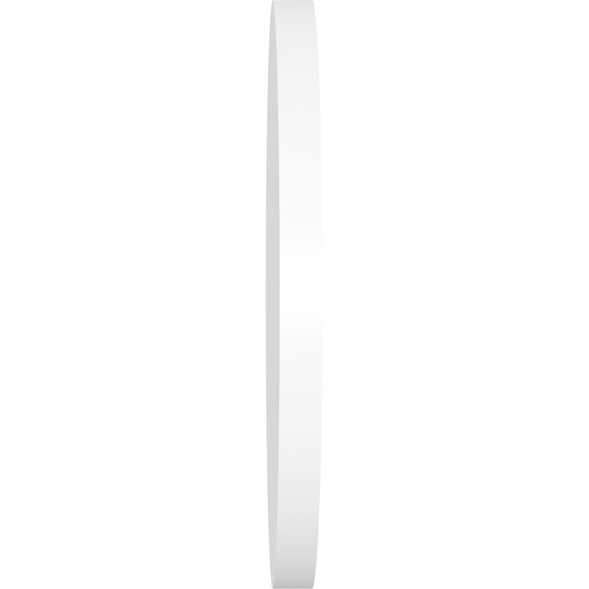22"W x 22"H Round Surface Mount PVC Gable Vent: Non-Functional, w/ 2"W x 1-1/2"P Brickmould Frame
