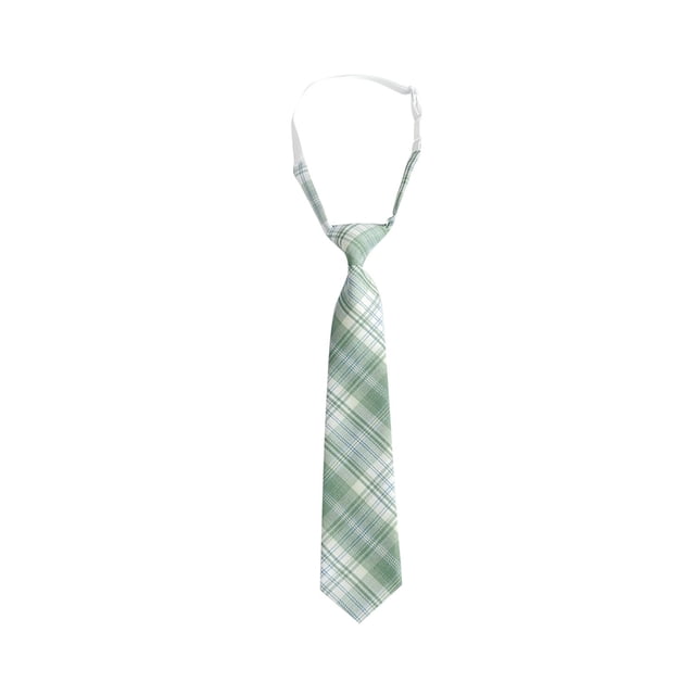 Boys Girls Solid Color Tie Pre-Tied Adjustable Kids Necktie For Wedding School Graduation Green C