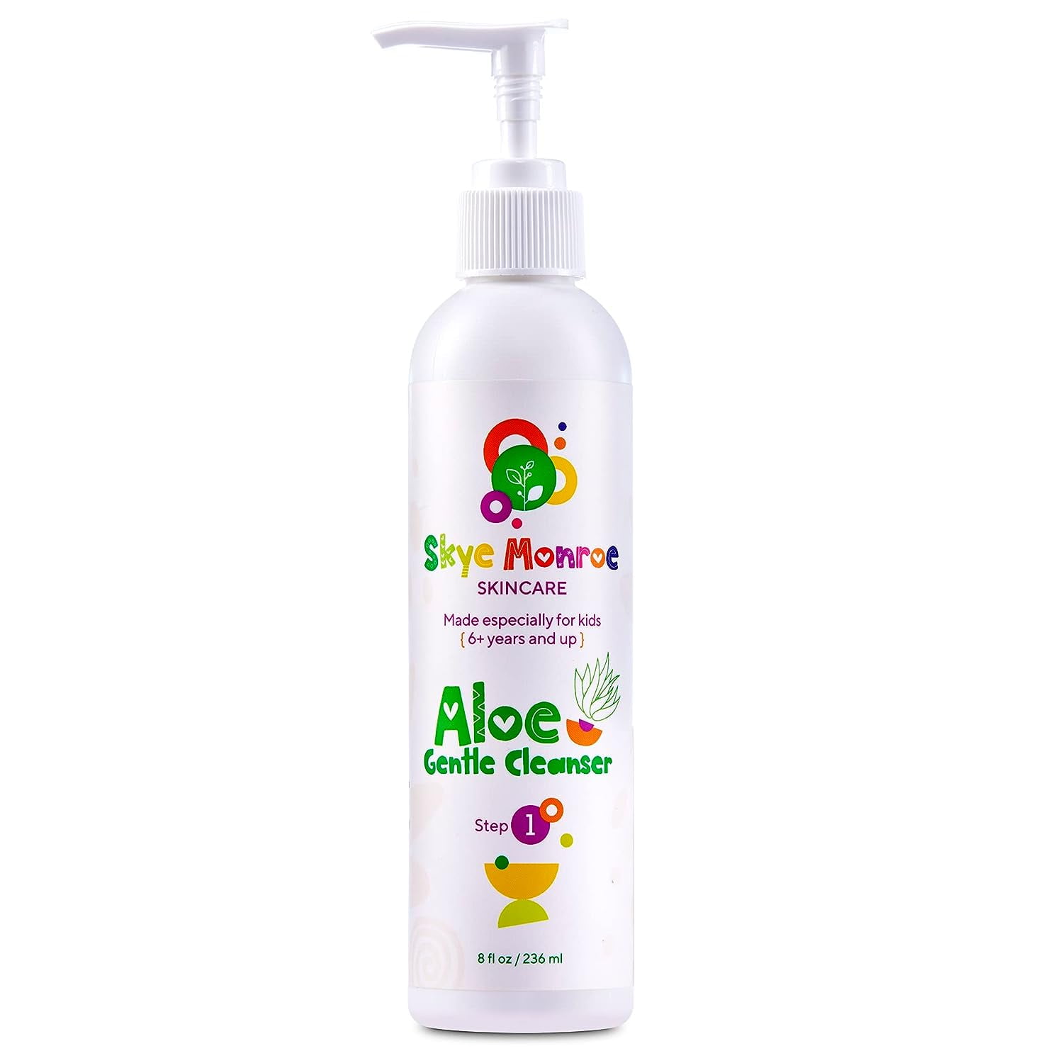 Skye Monroe Skincare Aloe Gentle Natural Face Cleanser for Kids, Aloe
