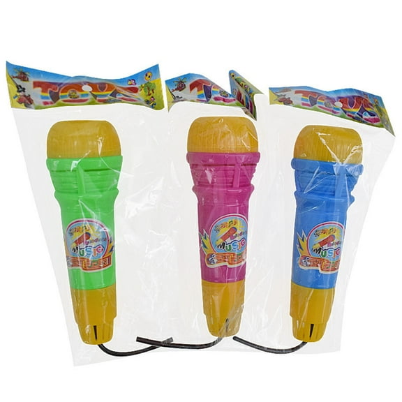 OFFIGAM 5-Piece Echoing Microphone Set with Cartoon Design, Fun Kids Microphones for Play and Singing